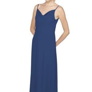 Johanna August Kimi Long Bridesmaid Dress Navy